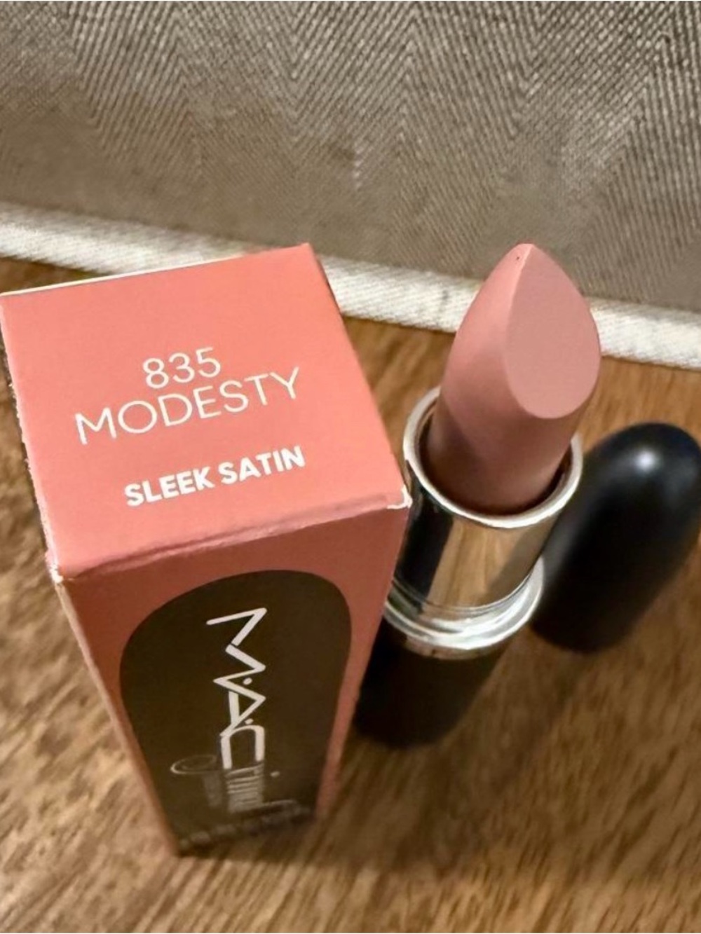 MAC Macximal Sleek Satin Lipstick | 835 Modesty | 3.5g/0.12oz | NIB - Picture 5 of 5